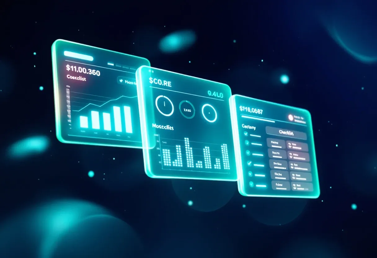 Three glowing accessibility tool dashboards floating side by side, representing a comparison of the top testing platforms for 2026.